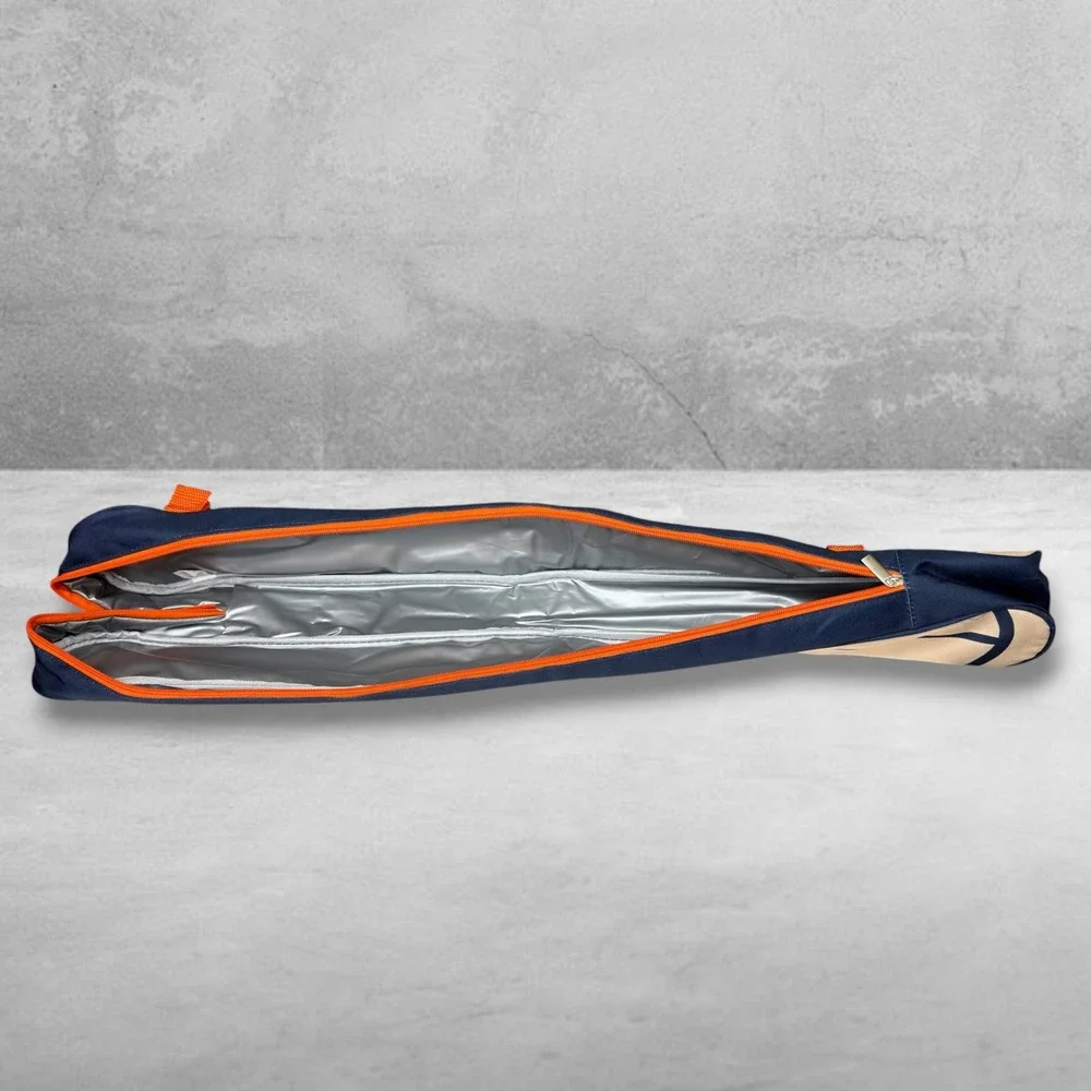 Detroit Tigers Cooler Insulated 6-Can Bag Navy Orange Miller Lite Baseball Bat